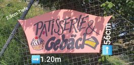 WERBETAFEL - SCHILD - TAFEL - PATISSERIE - GEBÄCK - SWEETS