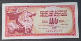 100 DINARA / JUGOSLAWIEN 1981 (BANKFRISCH) Replacement