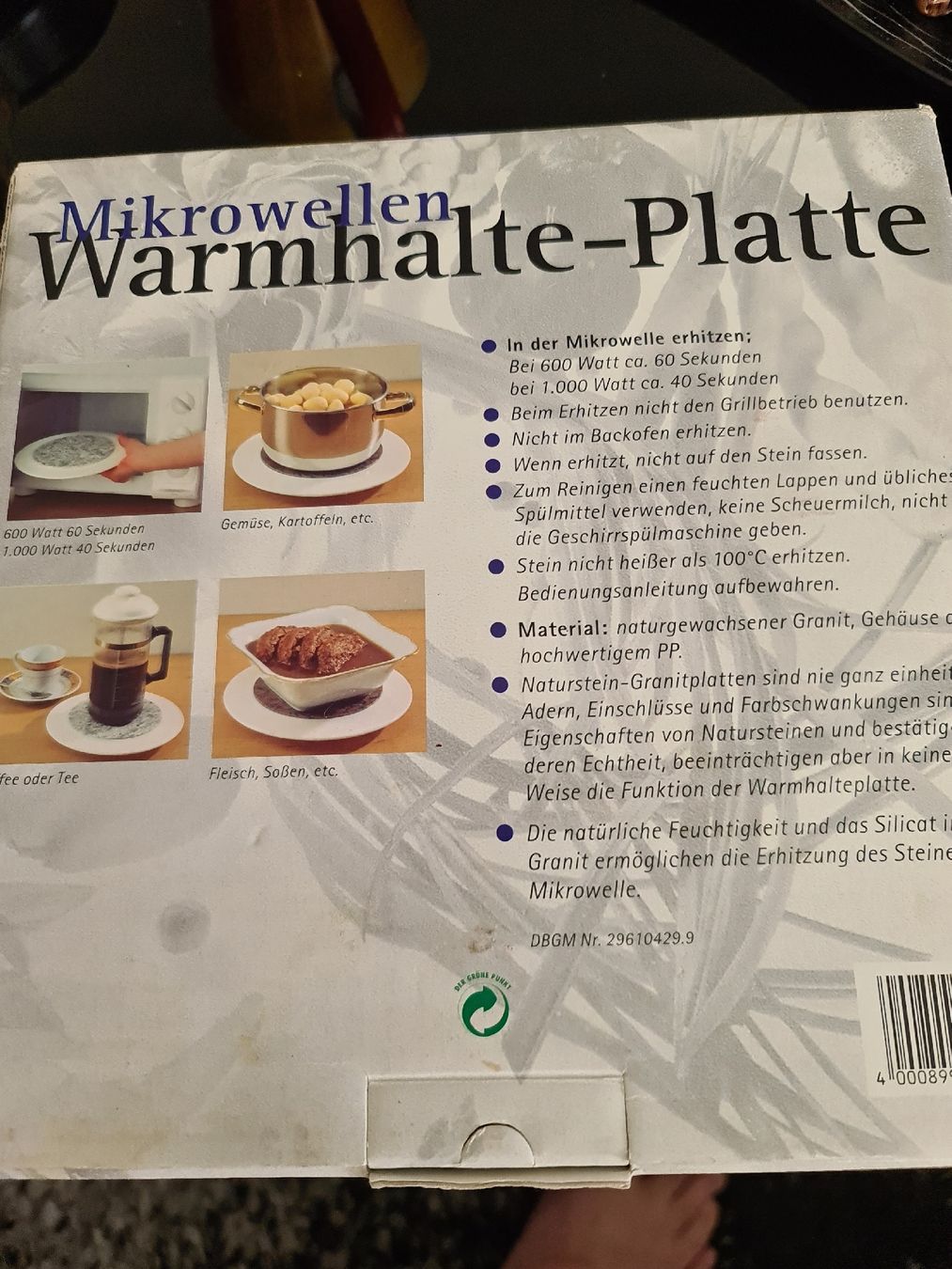 Appareils de cuisine: Mikrowellen Warmhalte- Platte – D'occasion à Thun par erh_fs86 1