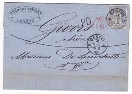 Lettre de Genève "PD" pour Givors le 21 Mai 67