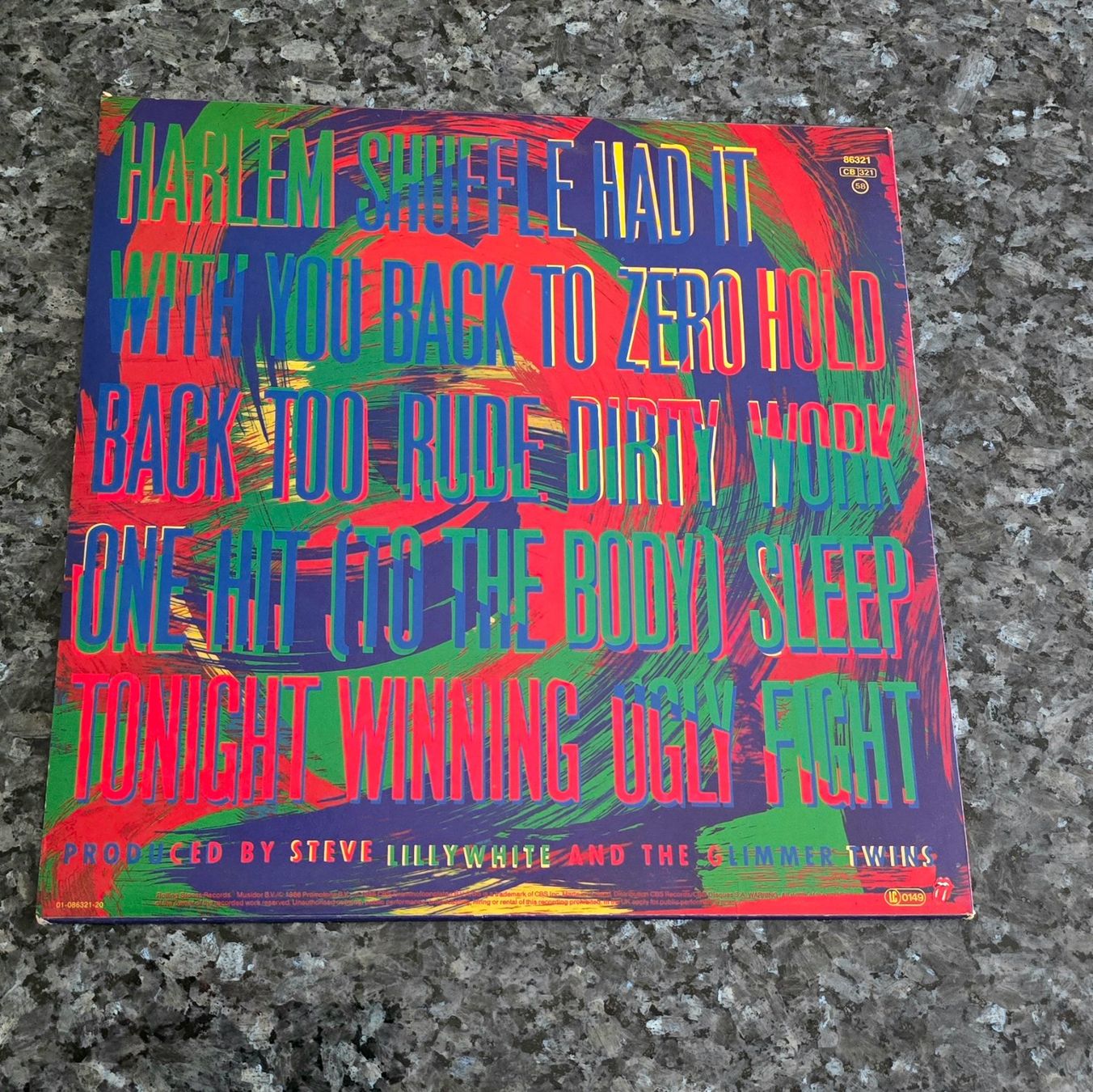 Dischi in vinile: Rolling Stones Dirty Work 1986 CBS 86321 Comic Inner LP – Usato da Reinach BL venduto da Pendling 4