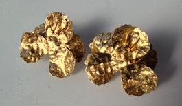 OHRRINGE OHRSCHMUCK HÄNGER STECKER GOLD BLÜTEN TOP ZU KETTE