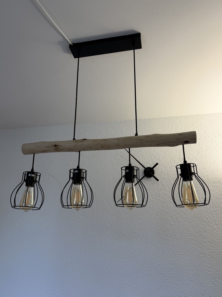 Lampadari & plafoniere: Rustikale Hängelampe mit Holz – Usato da Tafers venduto da Oli1981