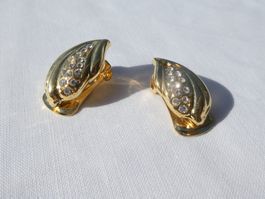 Vintage Ohrclips, Modeschmuck, neuwertig