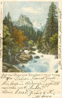 Rosenlaui - Weg nach ... Litho + 1901