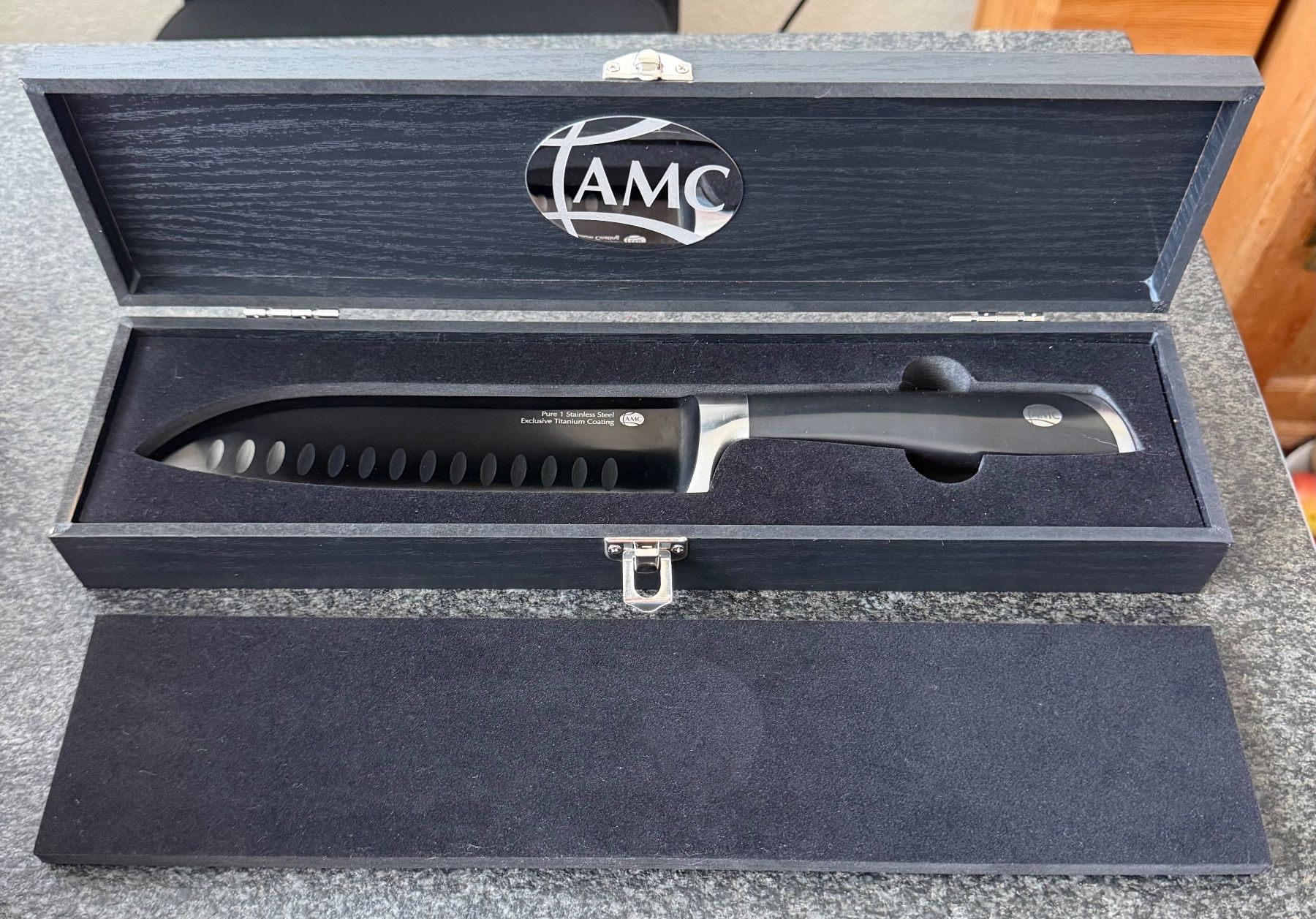 Küchenmesser: AMC Pure 1 Santoku Messer Titanium Edelstahl brandneu – Neu und originalverpackt aus Basel von Kanako 6