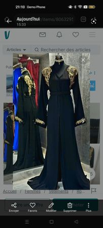 Superbe Caftan noir et doré - Taille M L - État neuf!