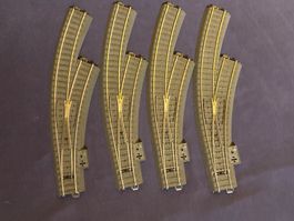 4 Stück Märklin 24672 Einzeln verfügbar Bogenweiche rechts