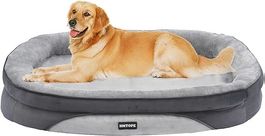 Orthopädisches Hundebett, 106 x79 x17  cm, Hellgrau