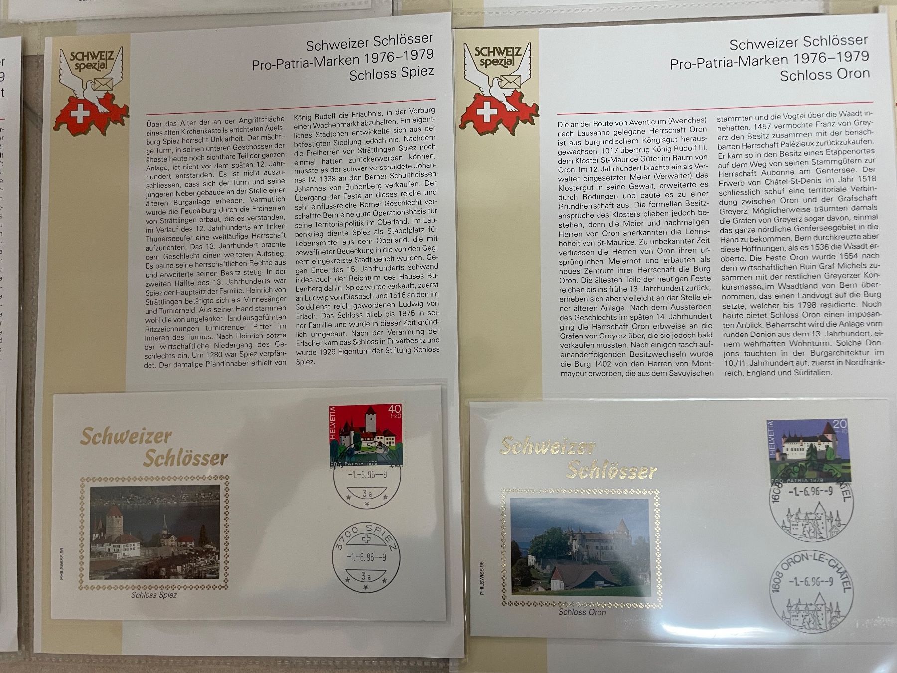 Alle Briefmarken: 16 châteaux, auf Deutsch – Gebraucht aus Sonceboz-Sombeval von Comment2 2