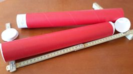 2 Stück Geschleck Verpackung Rohr 35 x 5 cm + Deckel