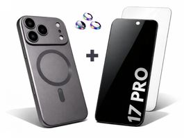 Coque Mate iPhone 17 PRO + 2 glass transparent + privacy