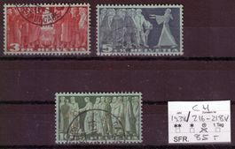 CH 1938 Symbolische Bilder ** Rar ** ZNr. 216v - 218v