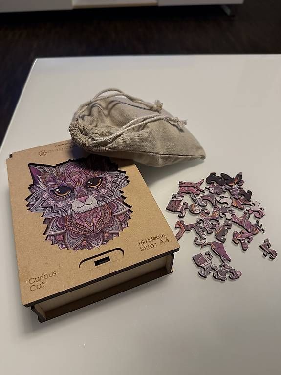 Puzzle: Magic Puzzle Curious Cat  150 Teile  Holzpuzzle – Usato da Luzern venduto da PLND