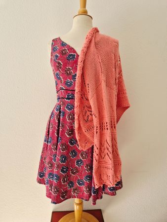 STRICKJACKE JACKE L 40 UNIKAT ATELIER,  TOP ZU BLUSE KLEID