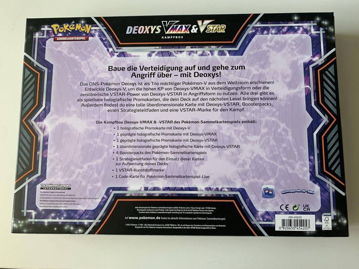 Pokémon Carte collezionabili: Pokemon Deoxys VMAX & VSTAR Kampfbox mit Fusion Strike – Nuovo e nell'imballaggio originale da Bachenbülach venduto da Evolii7 1