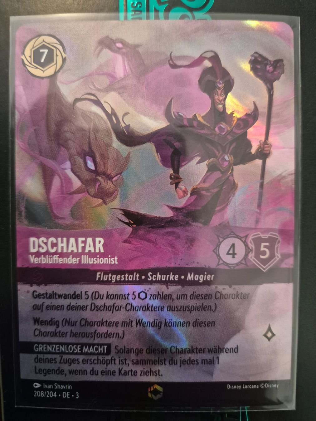 Disney Carte collezionabili: Lorcana - Dschafar Verblüffender Illusionist- Enchanted – Usato da Amriswil venduto da Meral2000