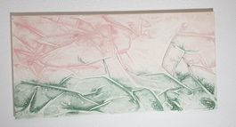 Unikat Acryl-Bild auf Leinwand in Rosa-Grün