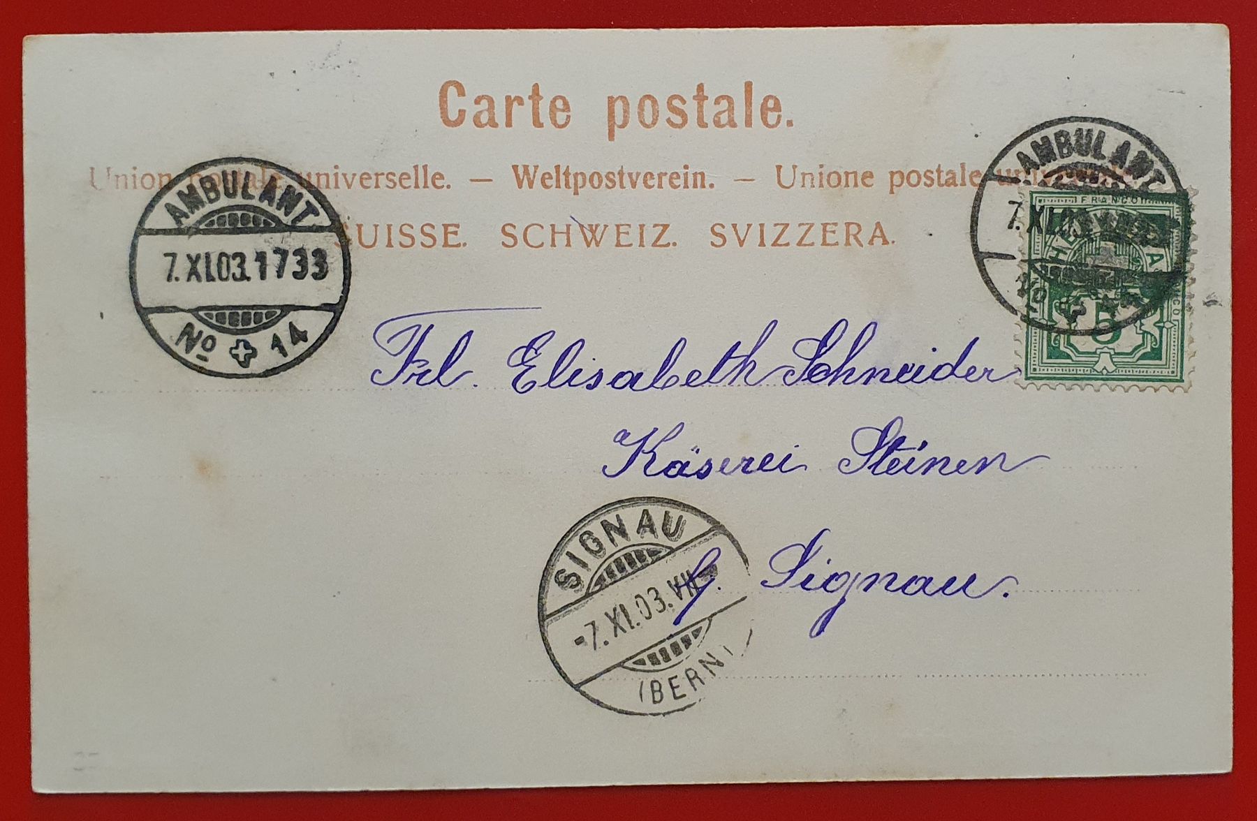 Cartoline postali: Gruss aus Rünkhofen 1903 – Usato da Kreuzlingen venduto da Rschweiz1 1