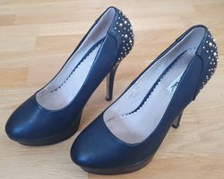 Escarpins noirs en similicuir - Super Me - Taille 40