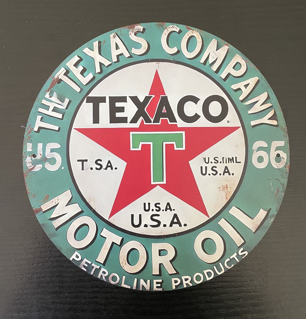 Texaco Schilder: Blechschild rund TEXACO Mitbringsel Geschenk Sammler Deko – Neu (gemäss Beschreibung) aus Oftringen von the_white_house 6