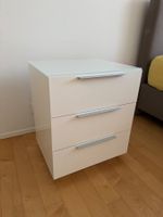 Kommode weiss mit Glasplatte