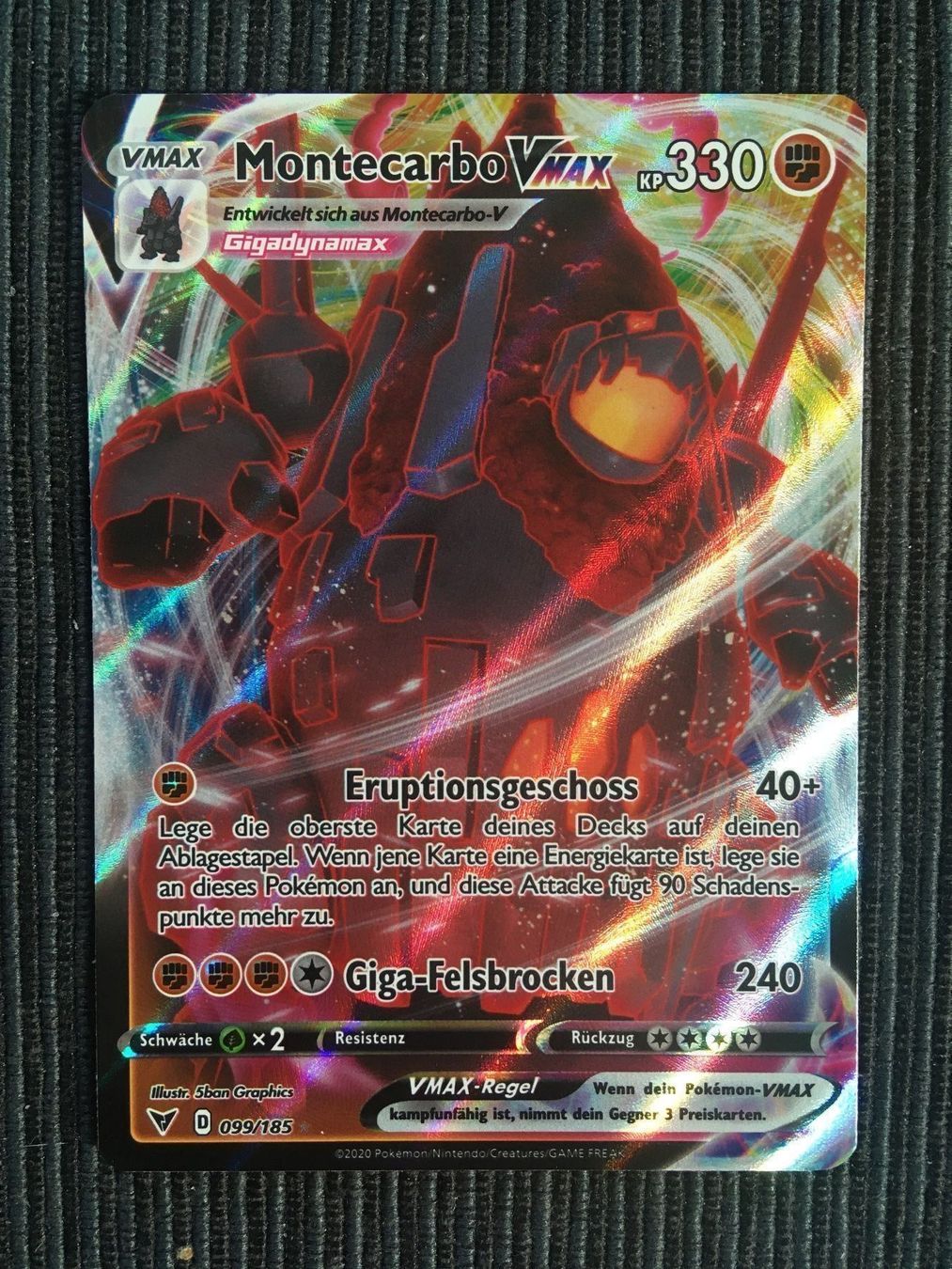Pokémon Sammelbilder & Trading cards: Pokemon Montecarbo Vmax Farbenschock – Neu (gemäss Beschreibung) aus Wabern von Collectfun