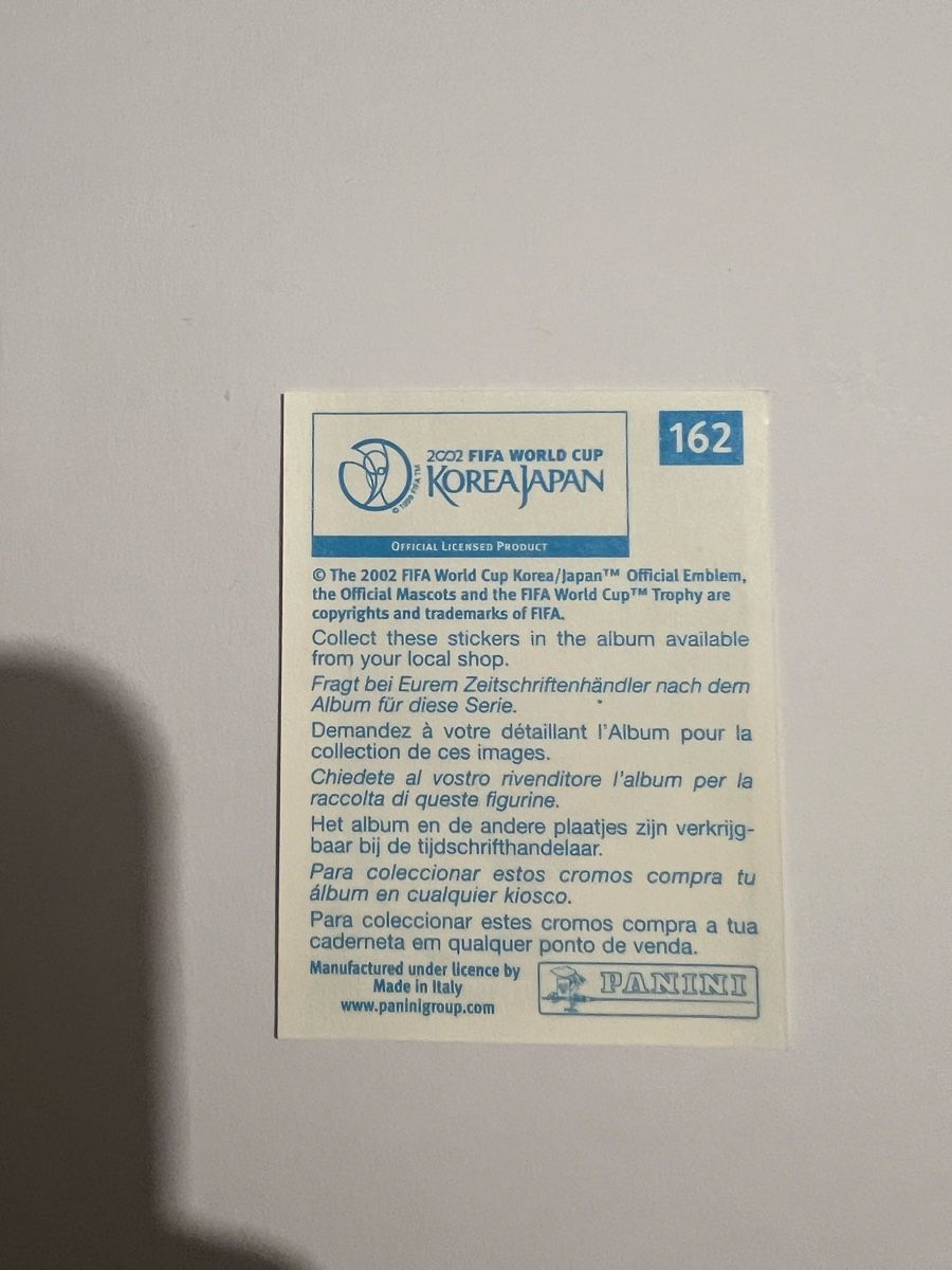 Panini Carte collezionabili: Panini WM02 Bild – Usato da Willisau venduto da Neiro77 1