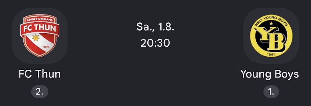 Biglietti: 2 Stehplatz Tickets Thun vs Yb am 1.8.26 – Usato da Liebefeld venduto da til_wj7z