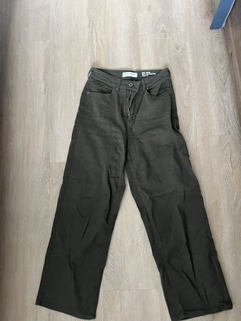 Marc O'Polo Hose olive Mod. Nelis Wide Fit Cropped