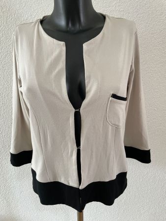 MELANIE JÄGER Bolero Jäckchen in beige/schwarz NEU Gr. S