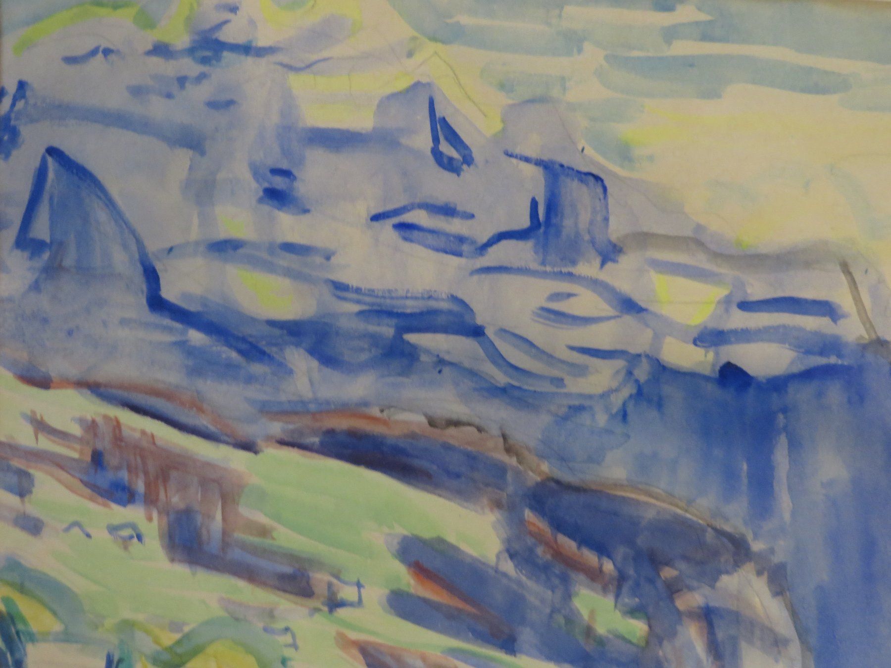 Dipinti: Karl Landolt 1925-2009 Grosses Aquarell – Usato da Bad Ragaz venduto da FutureZ 2