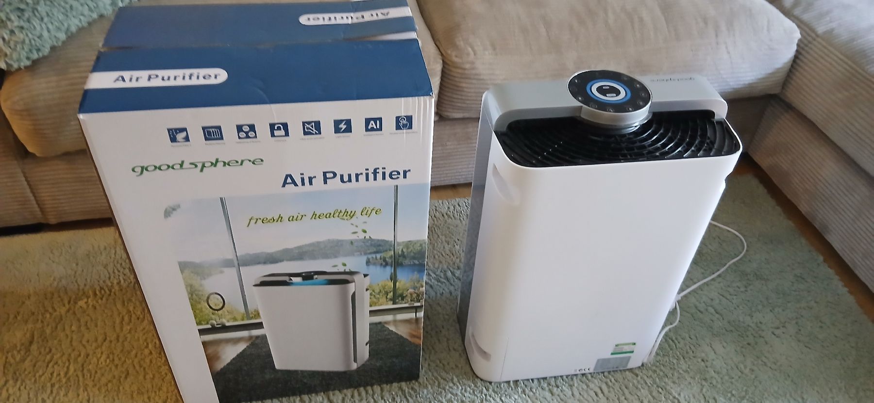 Purificatori d'aria: Goodsphere AP08 Air Purifier Luftbefeuchter/Luftreiniger – Nuovo (secondo la descrizione) da Wermatswil venduto da Himmel2020 2