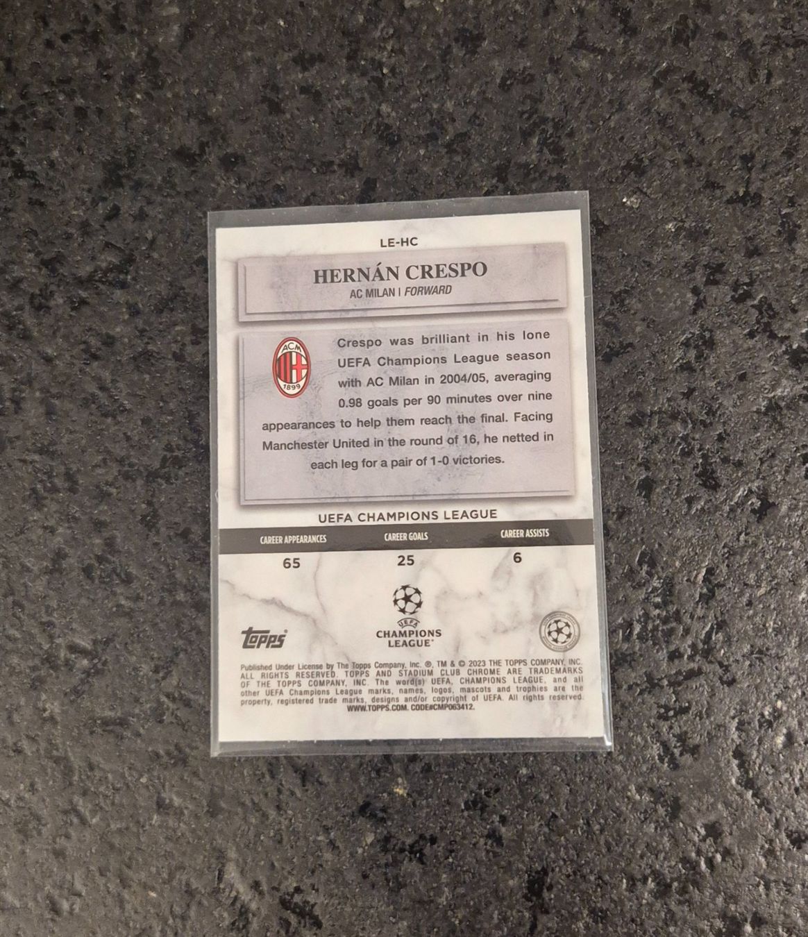 Topps Sammelbilder & Trading cards: Hernan Crespo - AC Milan - Topps – Neu (gemäss Beschreibung) aus Burg AG von Danoe 1