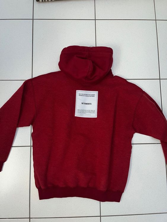 Vetements inside out hoodie hotsell