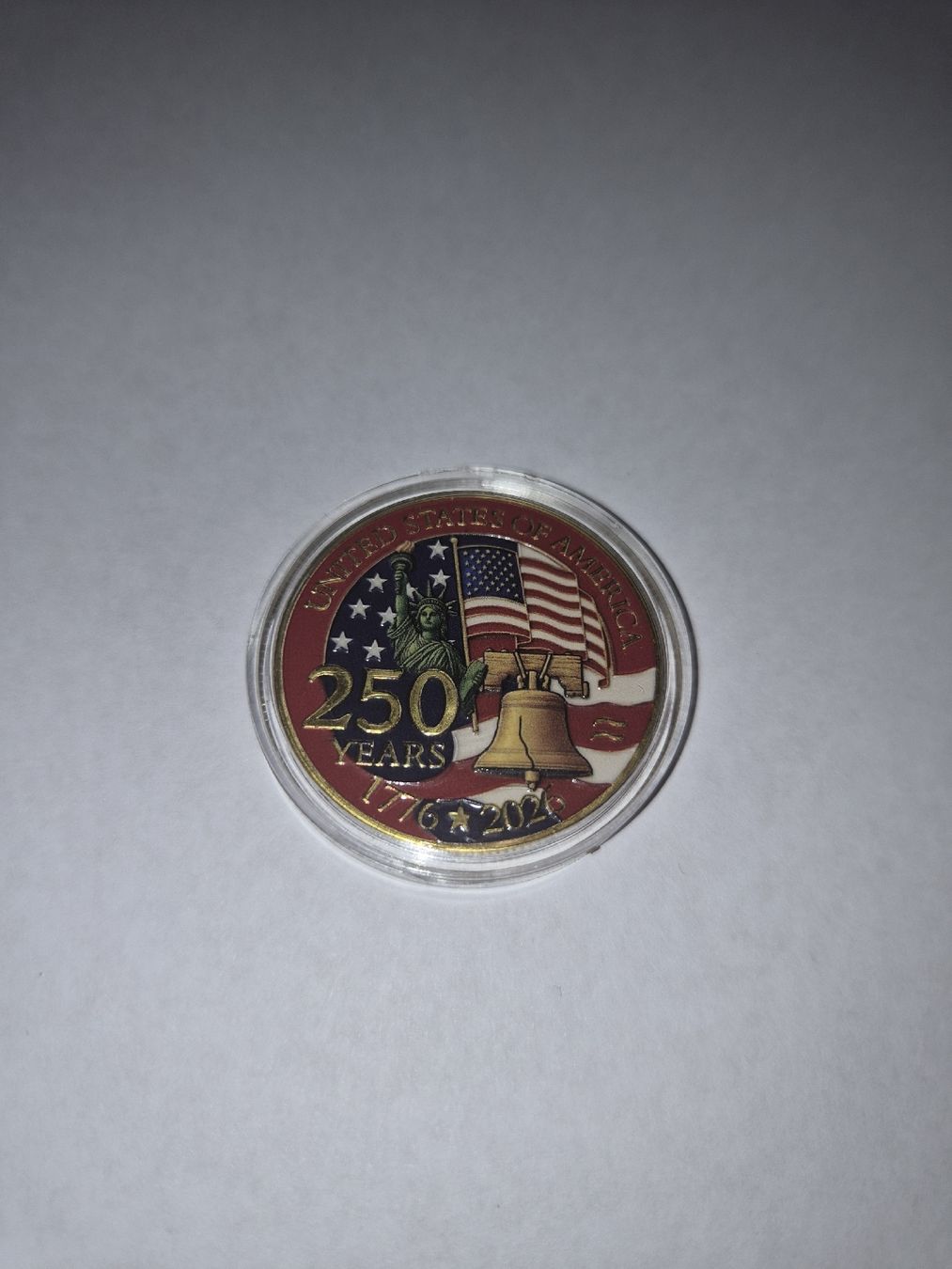 Toutes les monnaies: Pièce commémorative 250 ans USA – Neuf (Voir description) à Senèdes par hen_fw8b