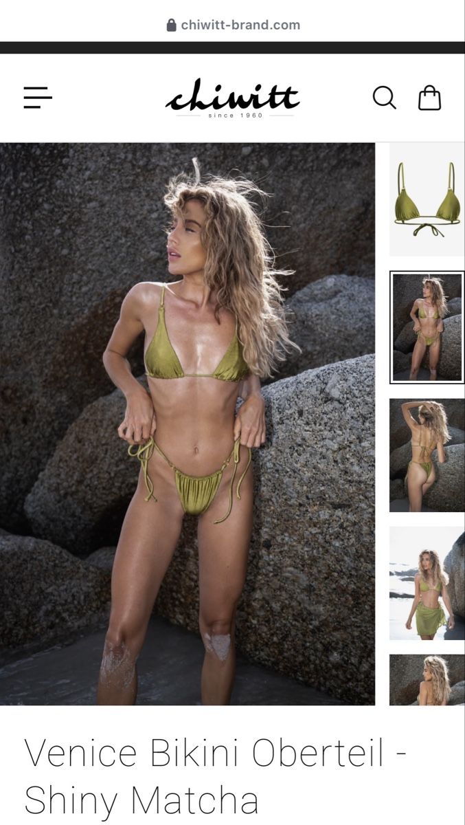 Badekleider & Bikinis: Bikini Set Chiwitt - Shiny Matcha XS – Neu (gemäss Beschreibung) aus Interlaken von NadineFi 2