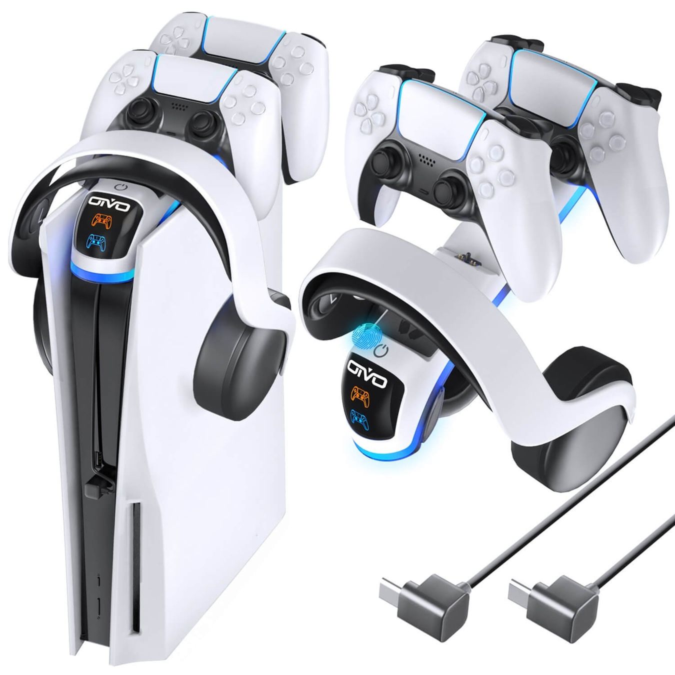 Adattatori & Cavi: PS5 Controller Ladegerät Headset-Halter Ständer – Nuovo e nell'imballaggio originale da Unterägeri venduto da RmOnline 6
