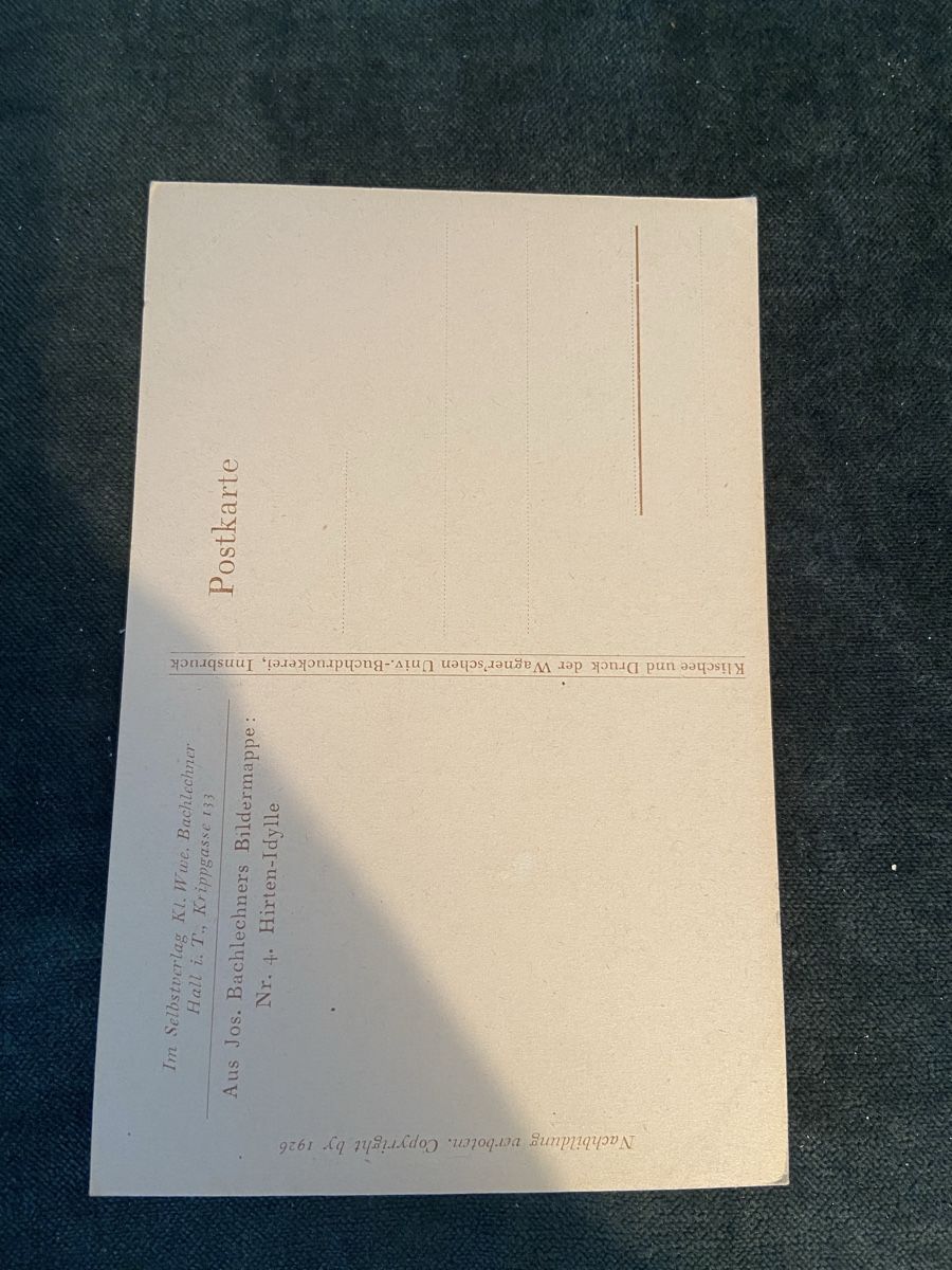 Cartoline postali: Alte Ansichtskarte: Hirten-Idylle, Postkarte – Usato da Luzern venduto da waterfront1 1