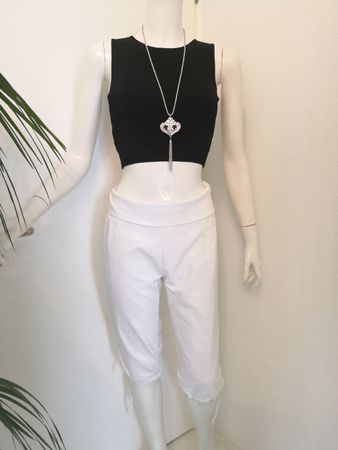 🤩2 STK: MANGO JOGGING-HOSEN WEISS MIT SILBER-STREIFFEN