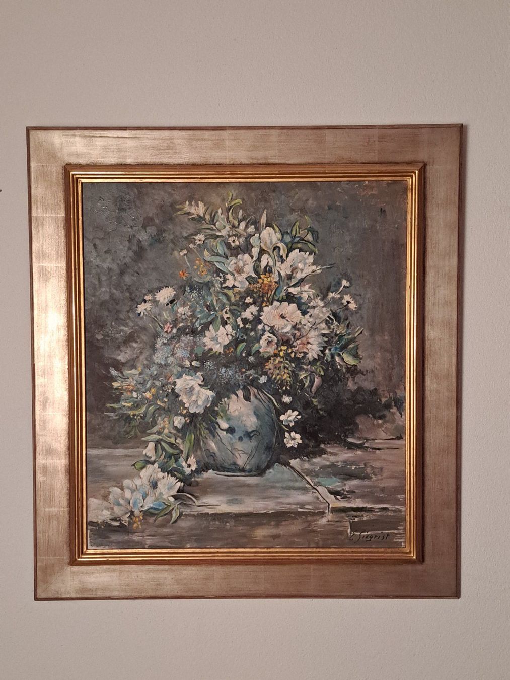 Gemälde: Blumenstillleben Gemälde E.Siegrist – Gebraucht aus Wettingen von ML03