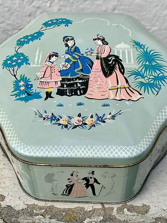 Boîte En Fer Cream Crackers – Sérigraphiée Vintage – Idéale Pour Rangement Déco