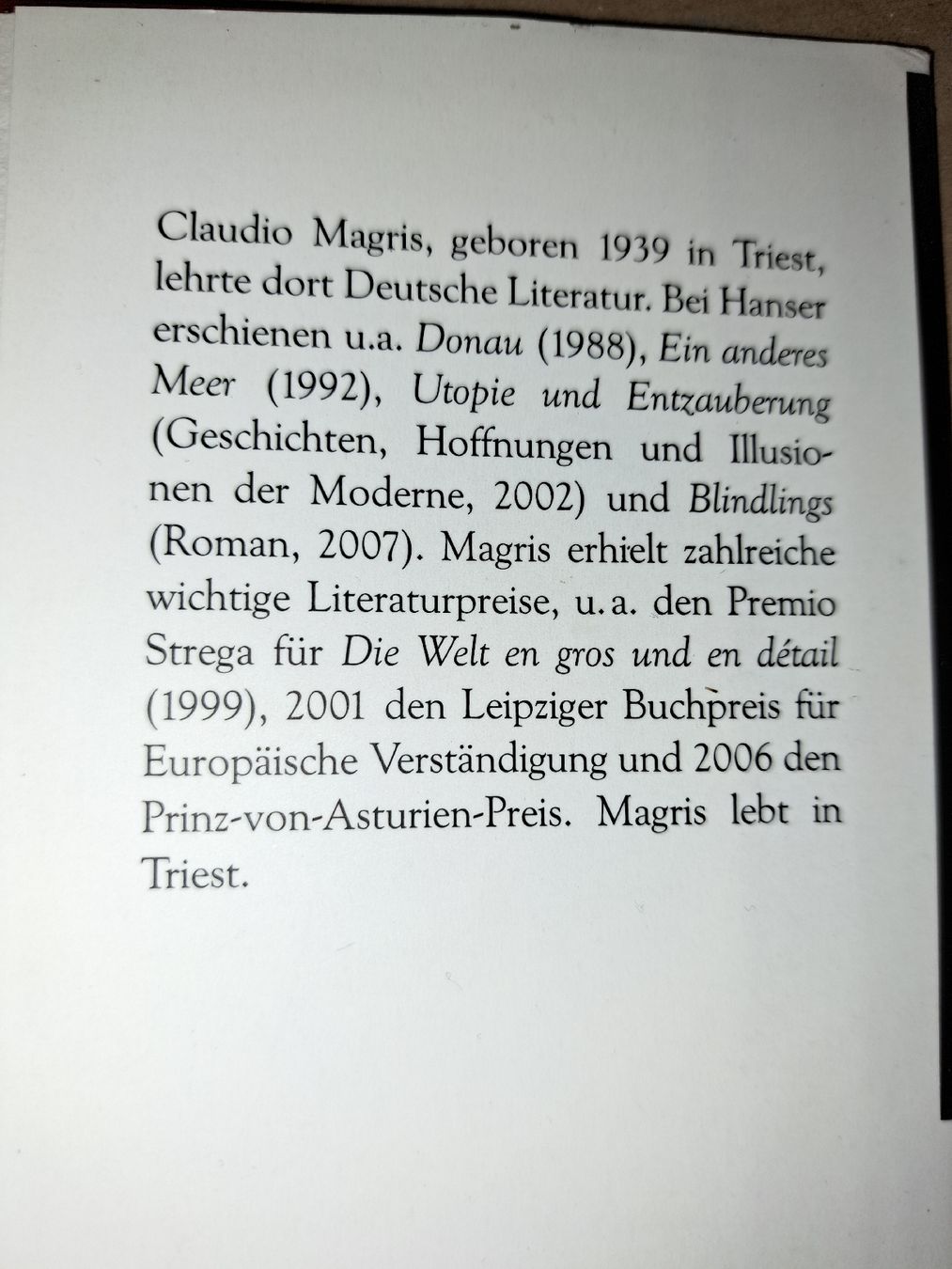 Libri: Claudio Magris: Ein Nilpferd in Lund, Reisebilder – Usato da Zürich venduto da chusel 3