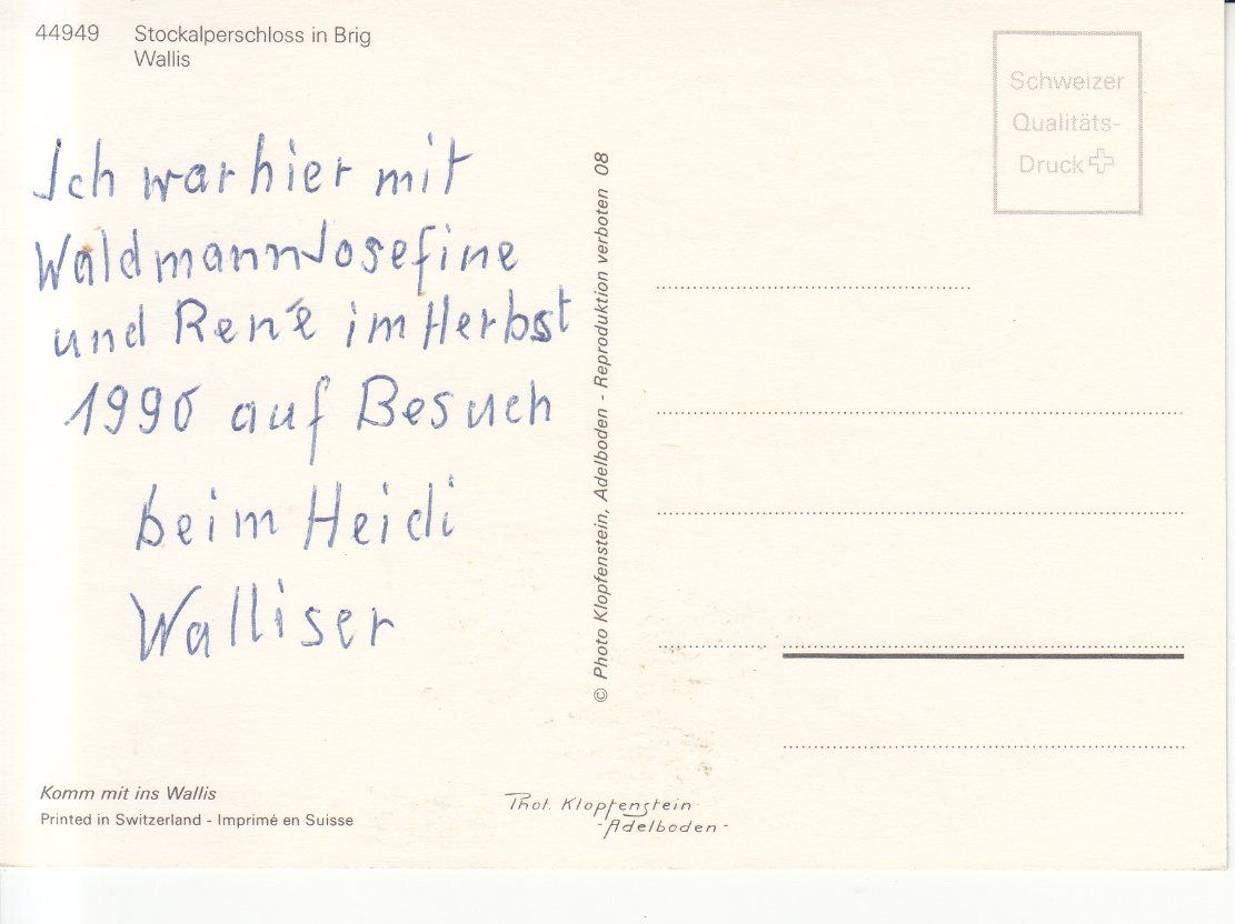 Ansichtskarten: Brig 1990 – Gebraucht aus Bürglen TG von StampGraf 1