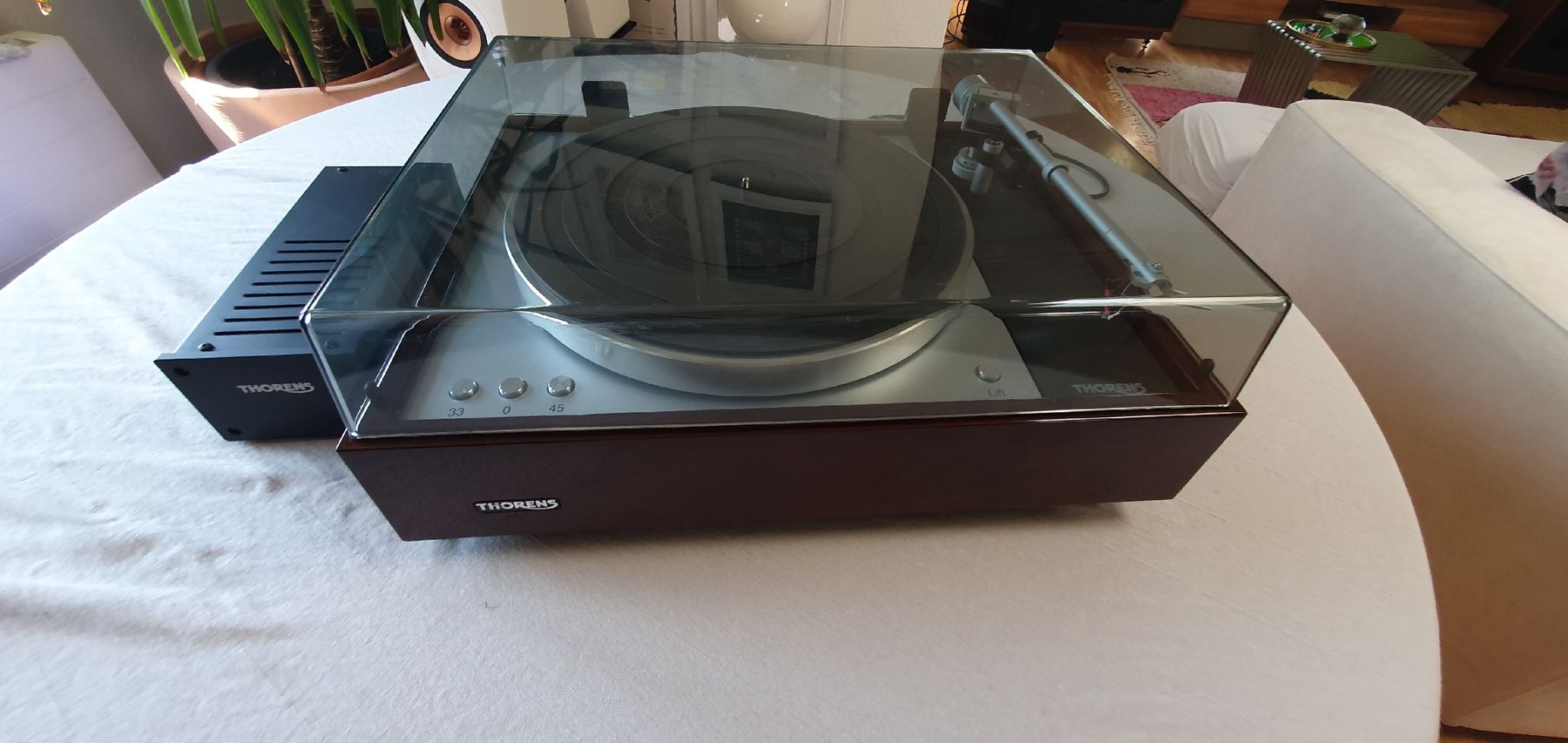 Thorens Giradischi: Thorens td 1601 in walnuss glanz – Difettoso da Zürich venduto da Lutz1440 2