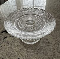 Kristall-Kuchenteller-Platte mit Fuss, Tortenplatte