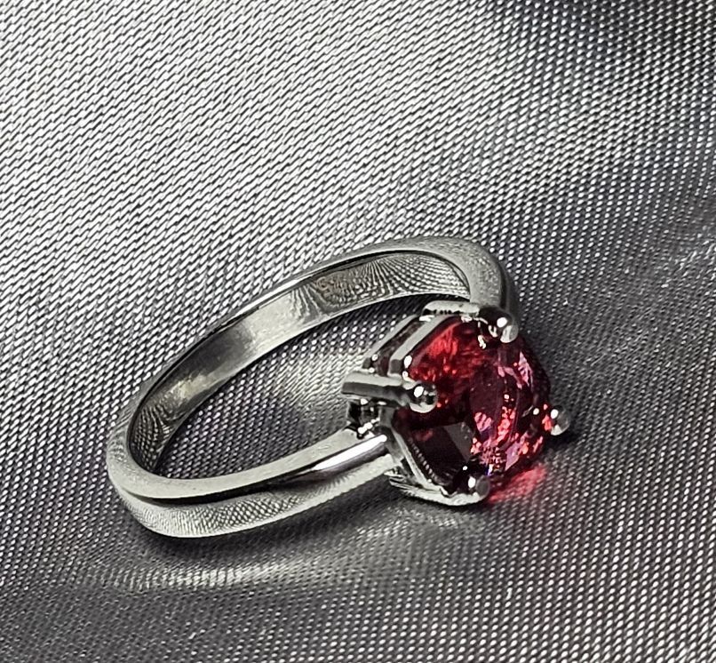 Anelli: Eleganter Ring mit Turmalin, 925 versilbert, Gr. 6 – Nuovo (secondo la descrizione) da Grenchen venduto da maretop 5