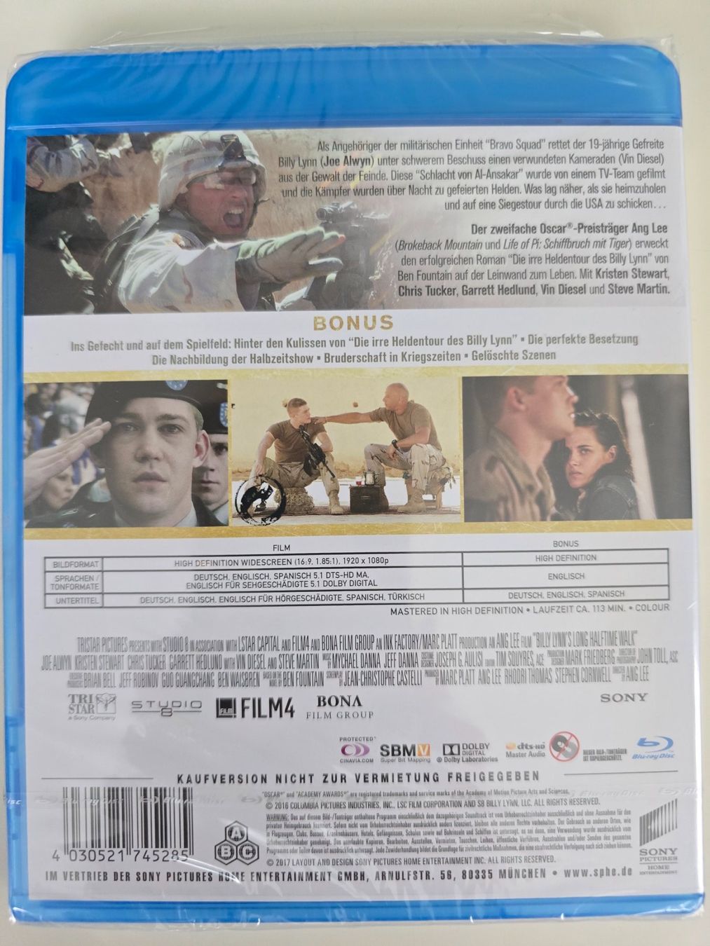 Tutti i DVDs: DIE IRRE HELDENTOUR DES BILLY LYNN – Nuovo e nell'imballaggio originale da Buchrain venduto da reloca 1