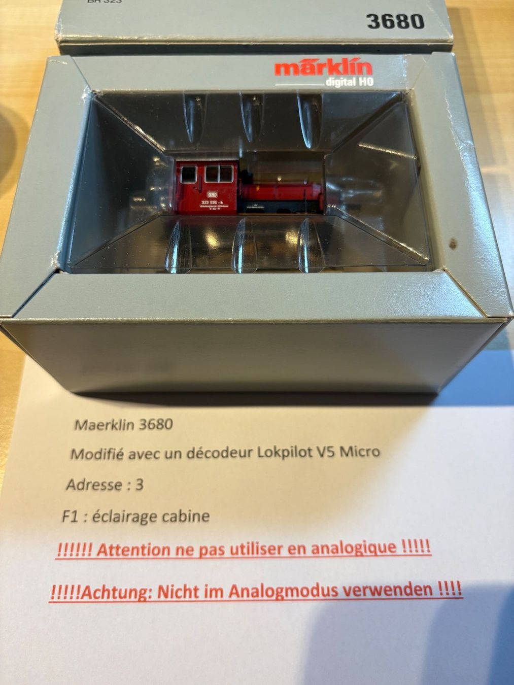 Märklin Modellini di ferrovie: Maerklin 3680 avec  ESU V5 Micro  !!Lire le descriptif – Nuovo e nell'imballaggio originale da Corcelles Payerne venduto da Pierre66 6