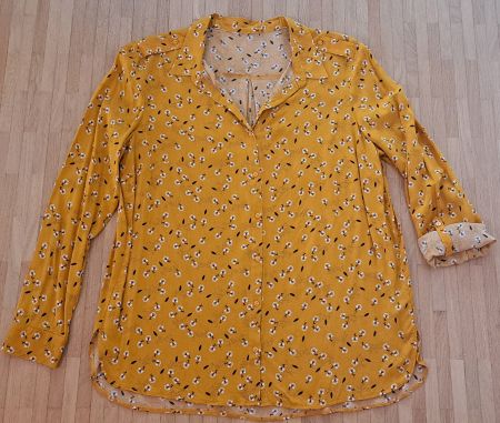 Chemise / blouse bohème jaune moutarde